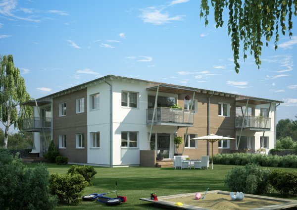 A model of a BoKlok apartment complex.Photo: Ikea
