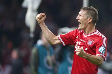 4th: Bastian Schweinsteiger<br>After a couple of wobbles in recent years, Schweini's now back at his best, and worth €40 million.Photo: DPA