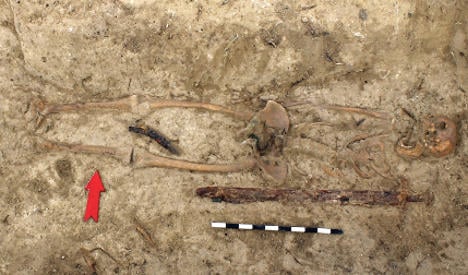 Badger digs up medieval warrior graves