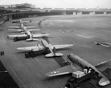 1949 and US planes line up after arriving.Photo: Wikipedia commons