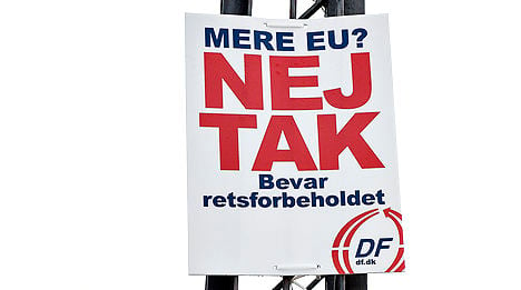 DF's campaign poster. Photo: Nils Meilvang/Scanpix