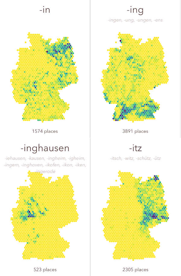 Where you’re likely to find a -dorf, -tal or -kirchen