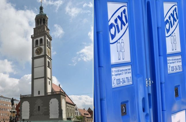 Porta potty almost floods Augsburg’s historic old town