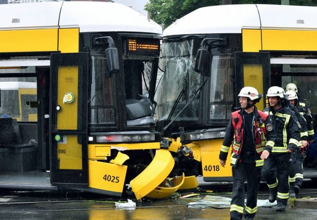 Twenty-seven injured in serious tram crash in north Berlin