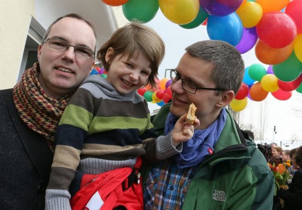 Berlin couple make history by becoming first husband and husband to adopt child in Germany