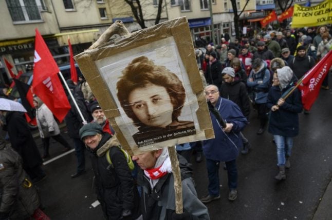 Gloomy German left remembers murdered Rosa Luxemburg