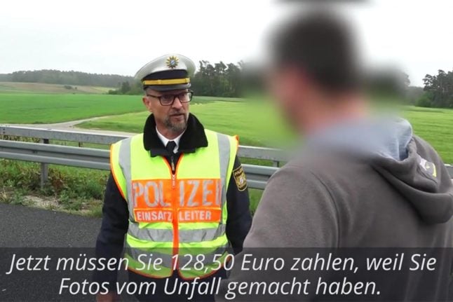 ‘Shame on you’: German police officer praised for confronting prying drivers