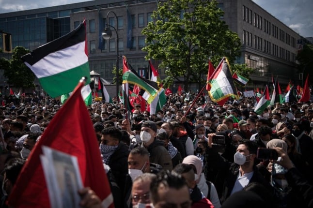 Police arrest 59 at pro-Palestinian protest in Berlin