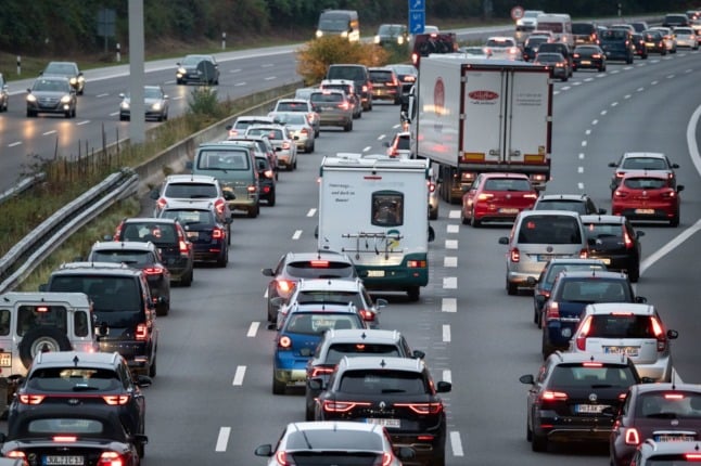 People drive on the Autobahn near Hamburg. Sanja expected more luxury cars in Germany. 