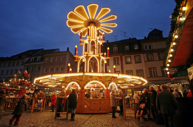 A carousel at Heidelberg Christmas Market