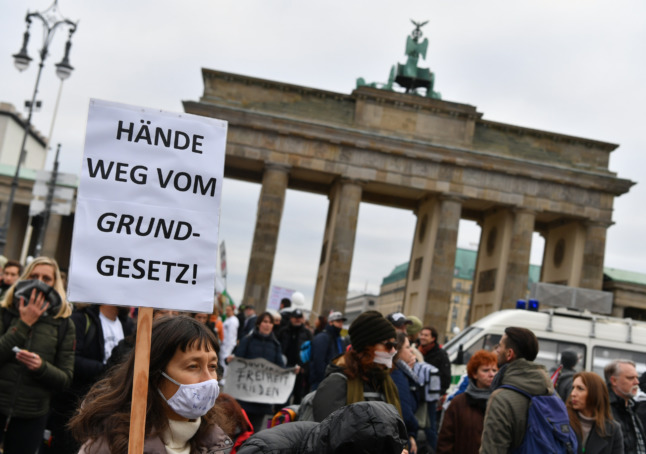 Protest against Covid measures in Berlin