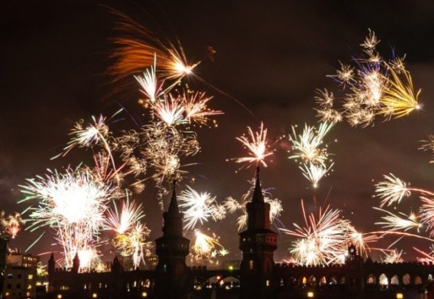 Fireworks above Berlin on January 1st 2020.