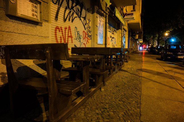 Bar in Friedrichshain during lockdown