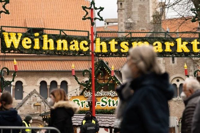 A Christmas market in Braunschweig.